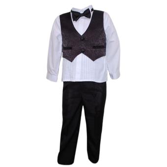 Festlicher Anzug Jungen 4-Tlg., weiß-schwarz 