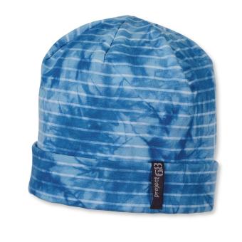 Jungen Beanie Sommermütze mit blauen Streifen gemustert, blau - 1531703 