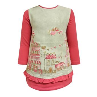 Baby Mädchen Kleid Winterlandschaft, rosa 