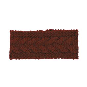 Kinder Mädchen Stirnband Strickstirnband geflochten einfarbig, dunkelrot - 4852100 