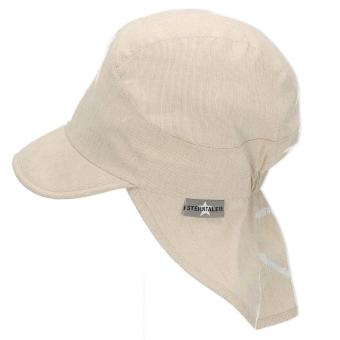 Mädchen Schirmmütze Schildmütze mit Nackenschutz, UV Schutz 15, einfarbig, beige - 1422222-beige 