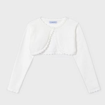 Mayoral Mädchen Strickjacke im Bolerostil, naturweiß - 320, Größe 128 128 | beige | 