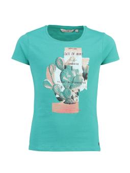 Mädchen T-Shirt kurzarm mit Print, grün - d72627 