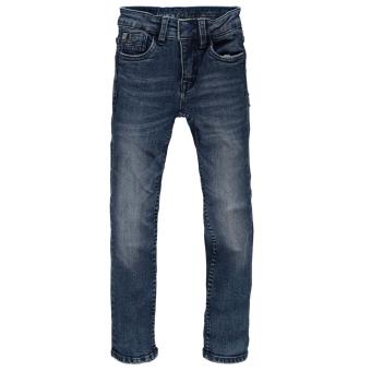 Jungen Jeans Hose Garcia Baumwolljeans 370 Xevi superslim fit mit verstellbarem Bund, blau used - 370-3097 