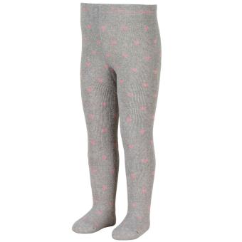 Mädchen Kinder Baby Winter Thermostrumpfhose mit Vollplüsch, Herzen, grau - 8722206-hellg 