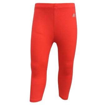 Mädchen Capri Legging einfarbig, rot - 723r 