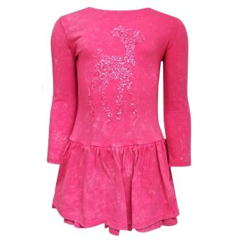 Mädchen Kids Winterkleid Kleid mit langen Ärmeln, pink - 963134 