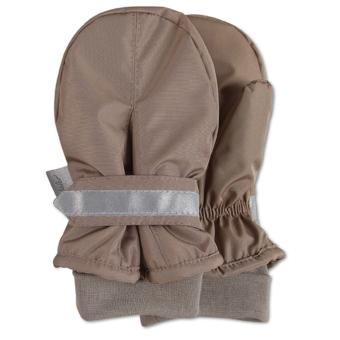 Baby Jungen Fäustlinge Handschuhe wasserabweisend mit reflektierendem Klettverschluss einfarbig, braun - 4301540-braun 