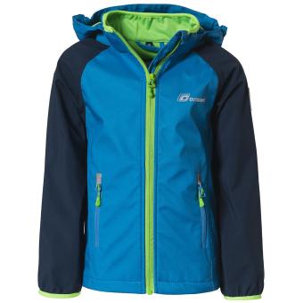 Jungen Softshelljacke Übergangsjacke Windjacke Regenjacke mit Kapuze, 10.000mm Wassersäule, wasserdicht, atmungsaktiv, winddicht, reflektierend, mehrfarbig, blau - 84836 - Größe 110 110 | blau | 