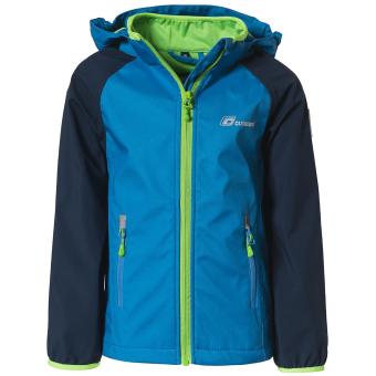 Jungen Softshelljacke Übergangsjacke Windjacke Regenjacke mit Kapuze, 10.000mm Wassersäule, wasserdicht, atmungsaktiv, winddicht, reflektierend, mehrfarbig, blau - 84836 