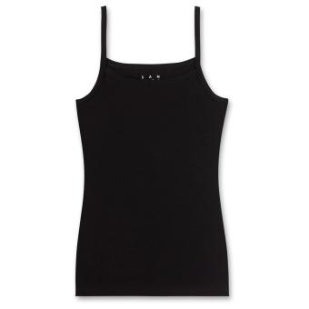 Sanetta Mädchen-Unterhemd mit Spaghetti-Trägern, schwarz - 344698 