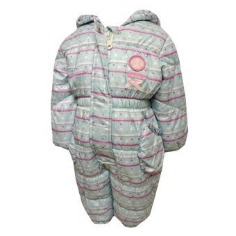 Schneeoverall Schneeanzug Baby Mädchen Fleecefutter wasserabweisend, hellblau 