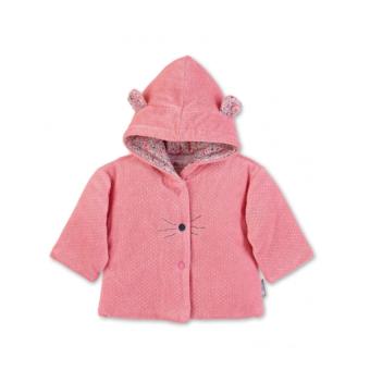 Mädchen Baby Kapuzen-Jacke wattiert Nicki Erstlingsgrößen "Öhrchen", rosa - 5612001 