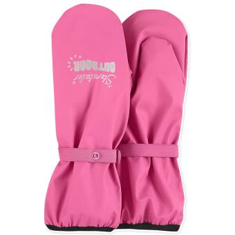 Mädchen Handschuhe Fausthandschuhe mit Stulpe und reflektierendem Klettverschluss, wasserdicht, mit Druckknöpfen,  pink - 5652181-horte 