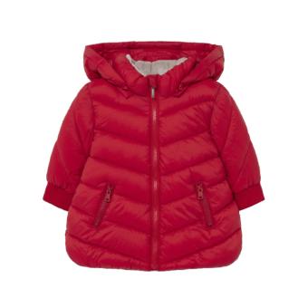 Mayoral Mädchen Baby Jacke Winterjacke mit Kapuze Jackentaschen und  Reißverschluss gefüttert, rot - 2442 