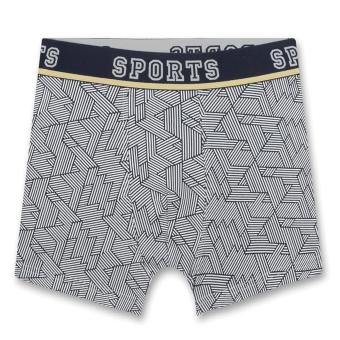 Sanetta Jungen-Hipshorts mit coolem Alloverprint mit Webbund, grau - 347982 