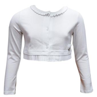 festliche Sweatjacke Bolero Mädchen, weiß 