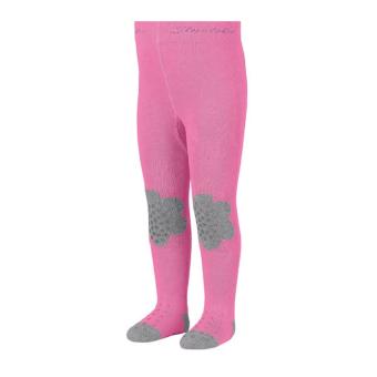 Baby Mädchen Strumpfhose, Krabbelstrumpfhose mit ABS, rosa "Blume" - 8651906 