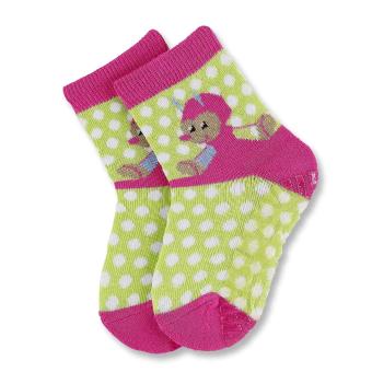 Baby Mädchen ABS Socken, grün mit Punkten - 8031675, Größe 19/20 19/20 | grün-pink | 