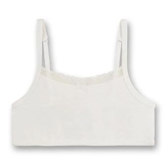 Sanetta Mädchen-Bustier mit feiner Spitze, weiß - 344656 