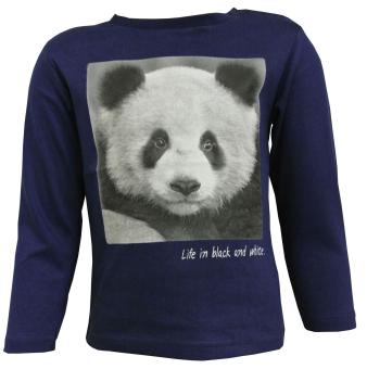 Baby Jungen Langarmshirt, Panda, blau, 2044 