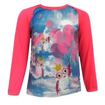 Baby Mädchen Langarmshirt Eulen Motiv, mehrfarbig 