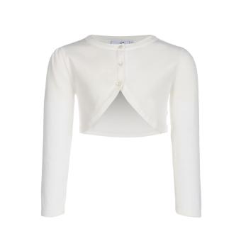 Mädchenbolero, Sweatjacke, cremefarben, Größe 116 116 | cremefarben | 