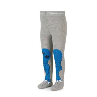 Jungen Baby Krabbelstrumpfhose mit ABS und Po-Motiv „Saurier“, hellgrau - 8652102 