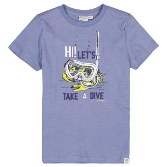 Jungen Sommer T-Shirt kurzarm "Hi, let´s take a dive", blau -D15604 