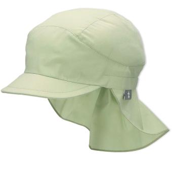 Jungen Schirmmütze Schildmütze Mütze, Nackenschutz, einfarbig, aus UV-Popeline Bio, grün - 1531430-mitte 