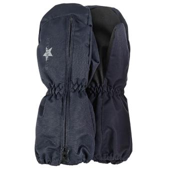 Jungen Stulpen Handschuhe Fausthandschuhe, wasserdicht, mit Microfleece Einsatz, Reißverschluss, einfarbig, dunkelblau - 4322006-marin 