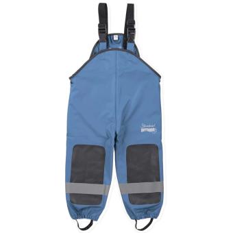 Jungen Regenhose mit Trägern, Weitenregulierung, Reflektor-Streifen, verstärkter Knie- und Gesäßbereich, wasserdicht, tintenblau - 5652050-tinte 