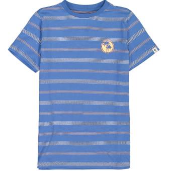 Jungen T-Shirt Sommershirt kurzarm gestreift "Palmen" blau - C13403_boys T-shirt 