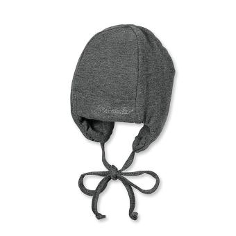Sterntaler Baby Jungenmütze Erstlingsmütze zum Binden mit Ohrenschutz und UV-Schutz 50+, anthrazit - 4001557-aspha 