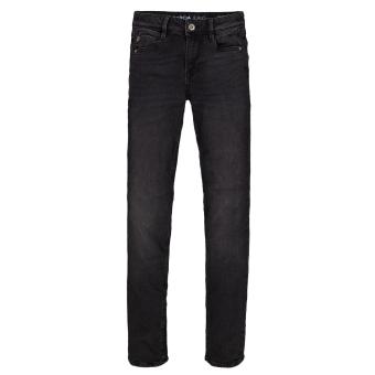 Jungen Slim Jeanshose Jeans mit 5 Taschen, Reißverschluss, Knopfverschluss, verstellbarer Taillenbund, "Rocko - Dark Used", einfarbig, schwarz  -  390 col.2720_Rocko 