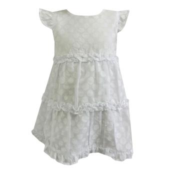 festliches Baby Mädchen Kleid Bodykleid gepunktet, weiß - 73220285 