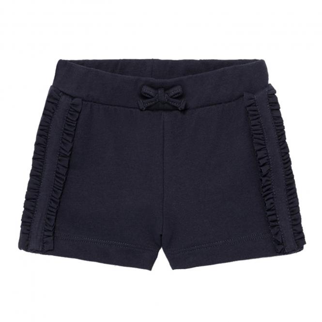 Mädchen Baby kurze Hose Short "gerüscht", dunkelblau - 1227 