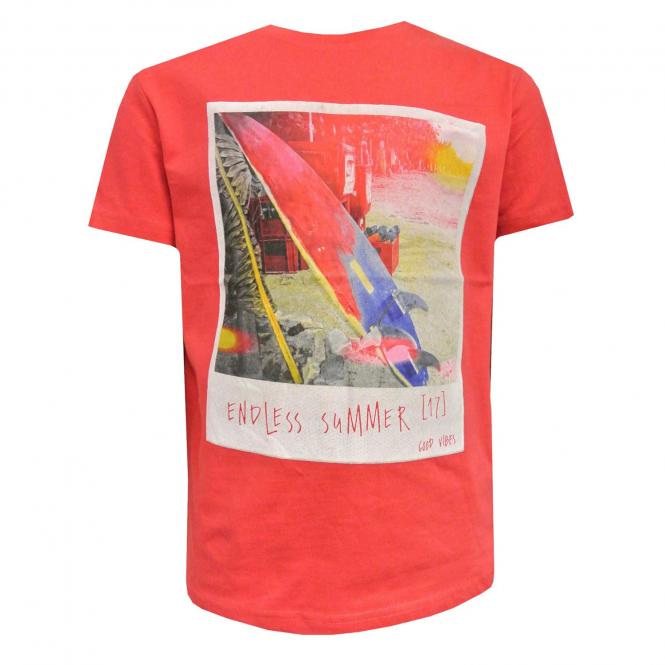 Jungen Kids T-Shirt Kurzarmshirt "Endless Summer", rot - 3039r 