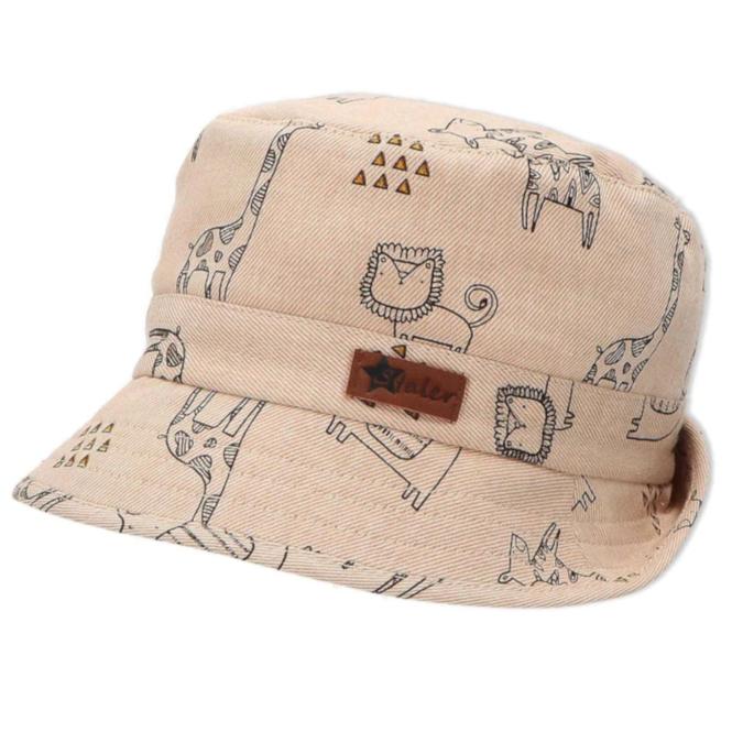 Jungen Fischerhut, bedruckt "Safari-Motive", gefüttert mit Batist, UV-Schutz 50+, beige - 1612252-beige 