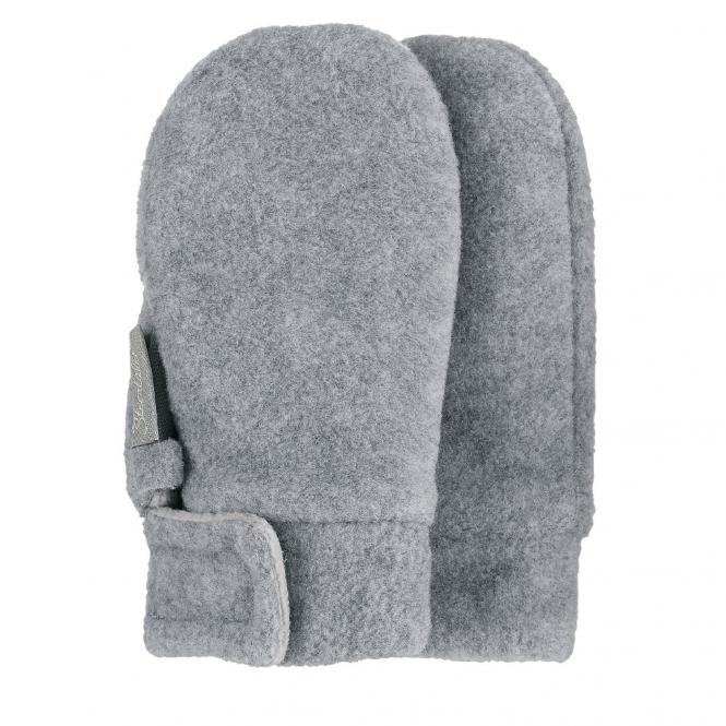 Baby Jungen Fäustel Fausthandschuhe mit Klettverschluss, ohne Daumen, aus Microfleece, einfarbig, grau - 4301400-silbe 