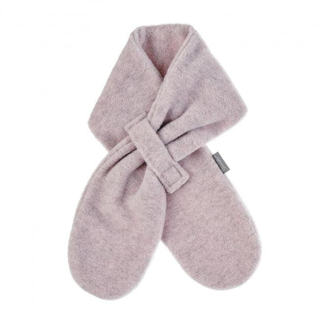 Mädchen Baby Winter Schal aus Microfleece mit Klettverschluss einfarbig, rosa melange - 4201400-rosa - Größe 70 70 | rosa mel. | 