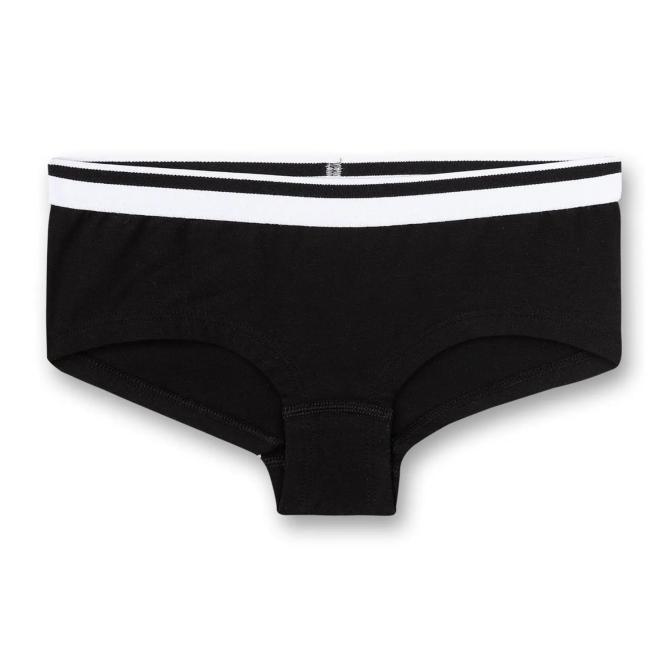 Sanetta Mädchen Panty Cutbrief in Single-Jersey-Qualität mit dezenten Webbund, schwarz -  346638 