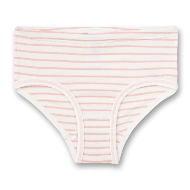 Sanntta Mädchen-Hüftslip in Ringel-Optik und Single-Jersey-Qualität, weiß -  335124 