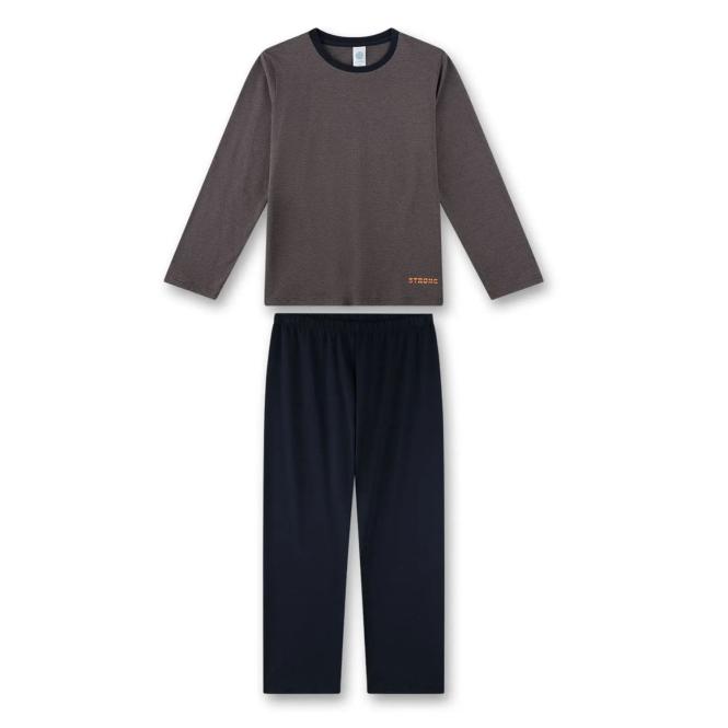 Sanetta Jungen-Schlafanzug in Single-Jersey-Qualität und elastischem Taillenbund, grau - 245747 