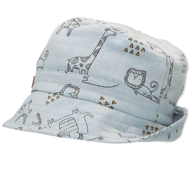 Jungen Fischerhut Hut Sonnenhut, bedruckt "Safari", gefüttert Futter Batist, UV Schutz 50+, hellblau - 1612250-hellb 
