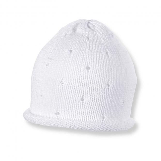 Strickmütze Mädchen, weiß - 1701410 