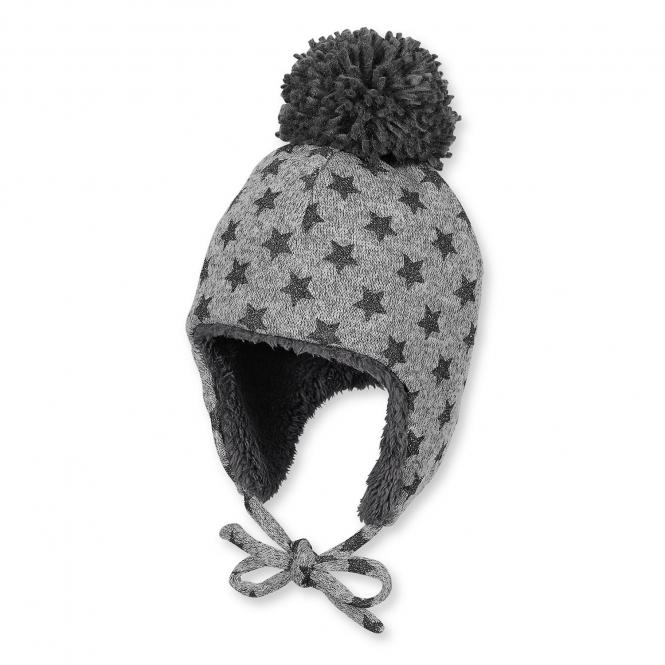 Kids Mädchen Wintermütze Mütze mit Bommel, schwarz - 4411626 