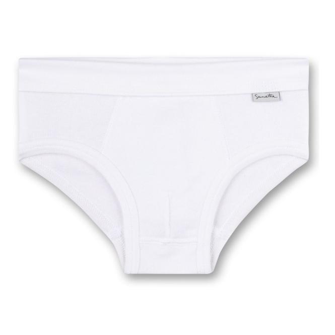 Sanetta  Slip in Feinripp-Qualität aus 100% Organic Cotton, weiß - 301100 