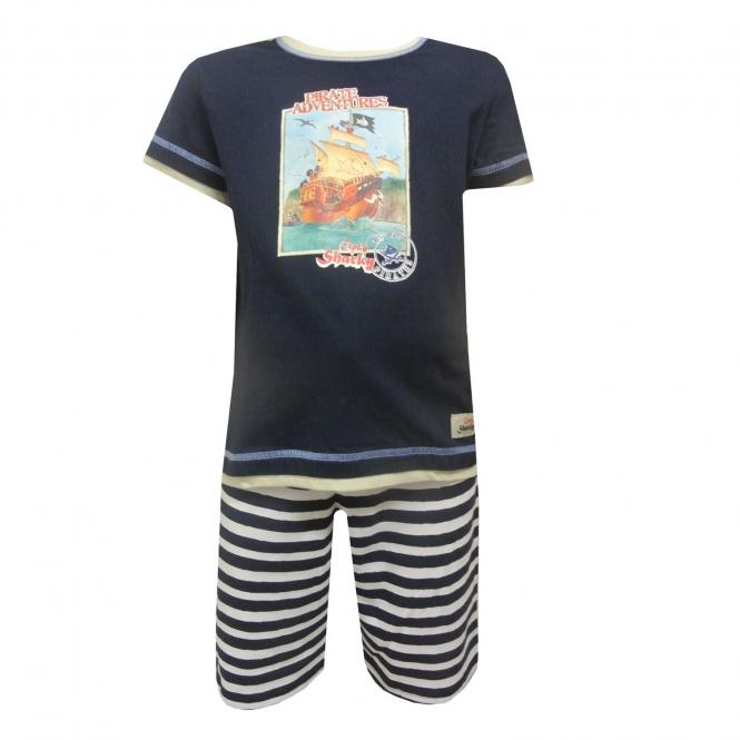 Capt`n Sharky Kurzarm Schlafanzug, dunkelblau 