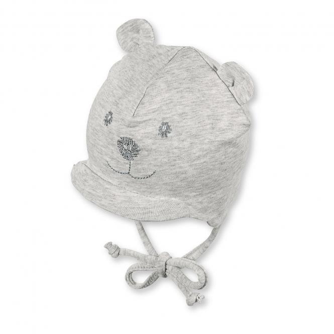 Jungen Baby Kopfbedeckung, Schirmmütze, Erstlingsmütze, "Teddy" ,silber -4001567 